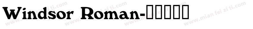 Windsor Roman字体转换